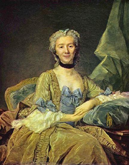 Jean-Baptiste Perronneau Madame de Sorquainville Norge oil painting art